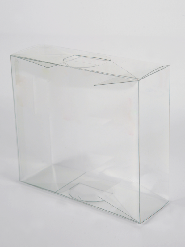Caja transparente (caja acetato) con tapa plana, modelo 1
